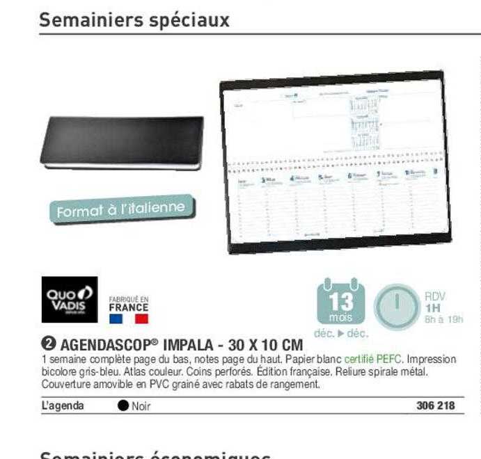 agendascop impala - 30 x 10 cm