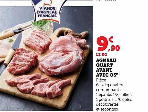 agneau quart avant avec os
