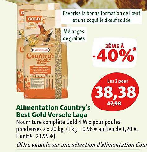 alimentation country's best gold versele laga