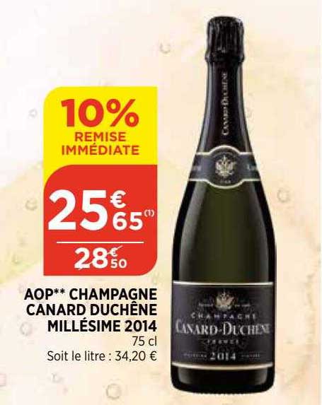 aop champagne canard duchêne millésimé 2014