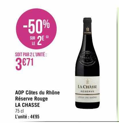 aop côtes du rhône réserve rouge la chasse