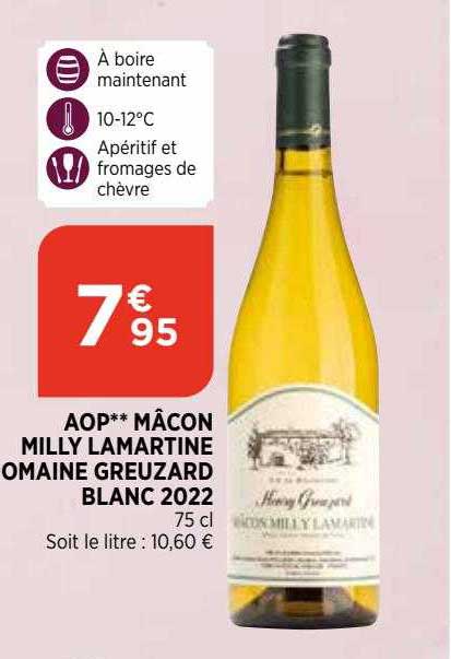 aop mâcon milly lamartine domaine greuzard blanc 2022