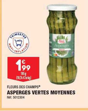 Asperges Vertes Moyennes Fleurs Des Champs