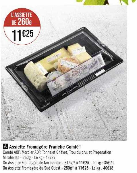 assiette fromagère franche comté