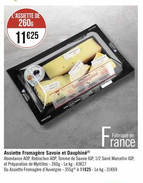 Assiette Fromagère Savoie Et Dauphiné