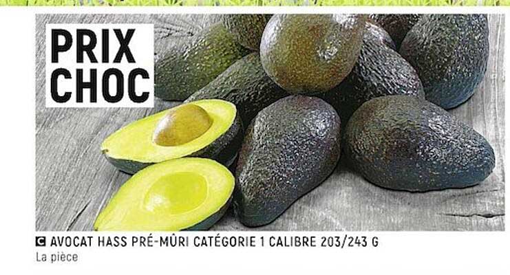 Avocat Hass Pré-mûri Catégorie 1 Calibre 203-243 G