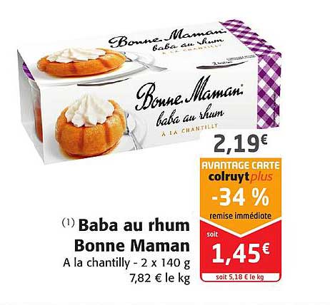 baba au rhum bonne maman