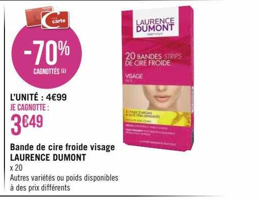 bande de cire froide visage laurence dumont