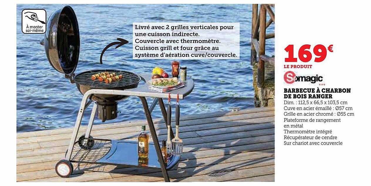 barbecue à charbon de bois ranger somagic
