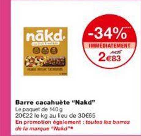 Barre Cacahuète "nakd"