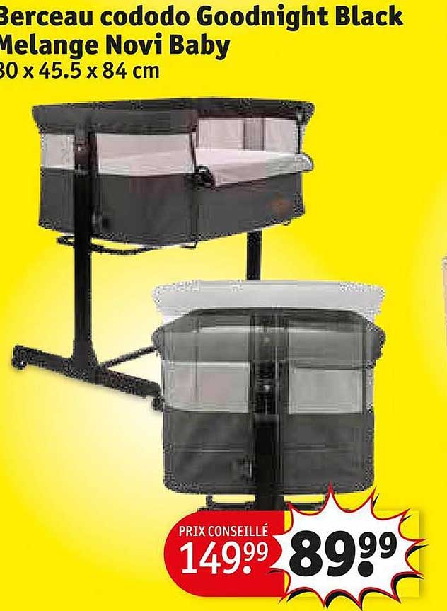 berceau cododo goodnight black melange novi baby