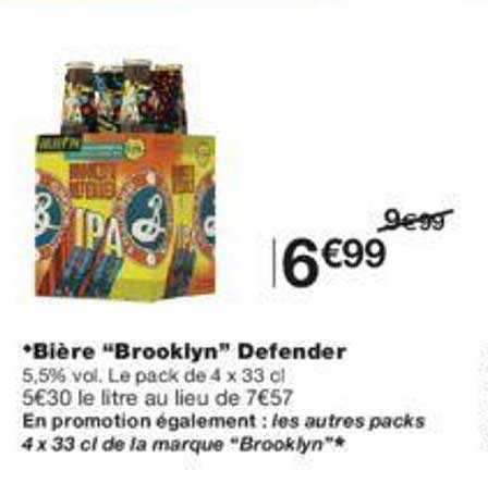 bière "brooklyn" defender
