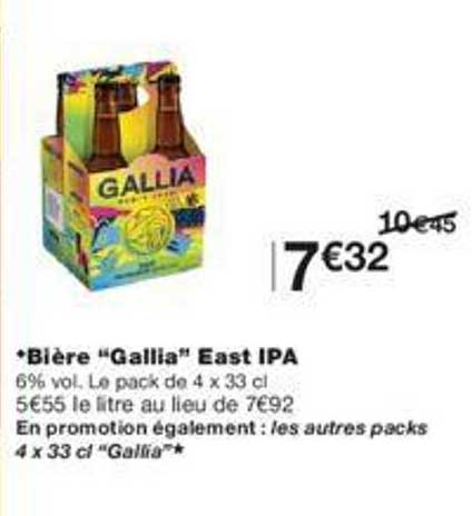 Bière "gallia" East Ipa