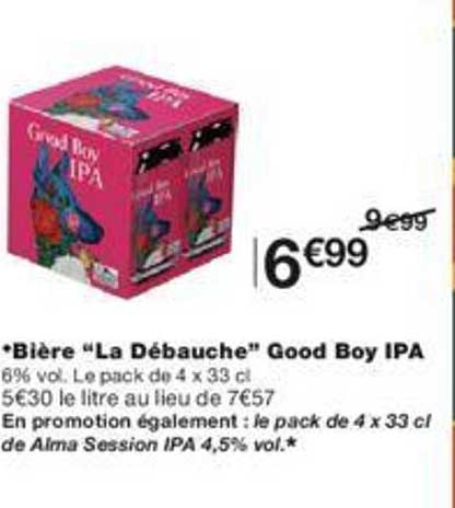 bière "la débauche" good boy ipa
