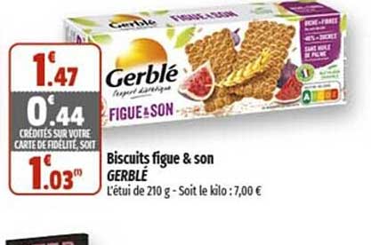 Biscuits Figue & Son Gerblé
