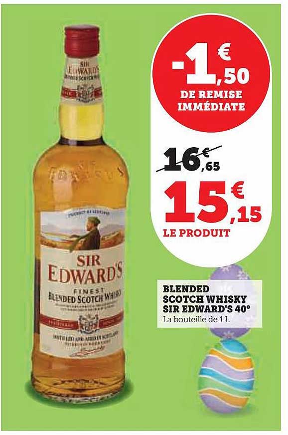 Blended Scotch Whisky Sir Edward's 40°