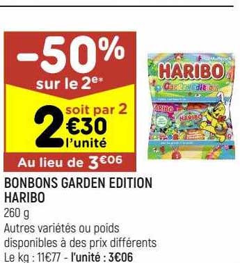 Bonbons Garden Edition Haribo -50% Sur Le 2e