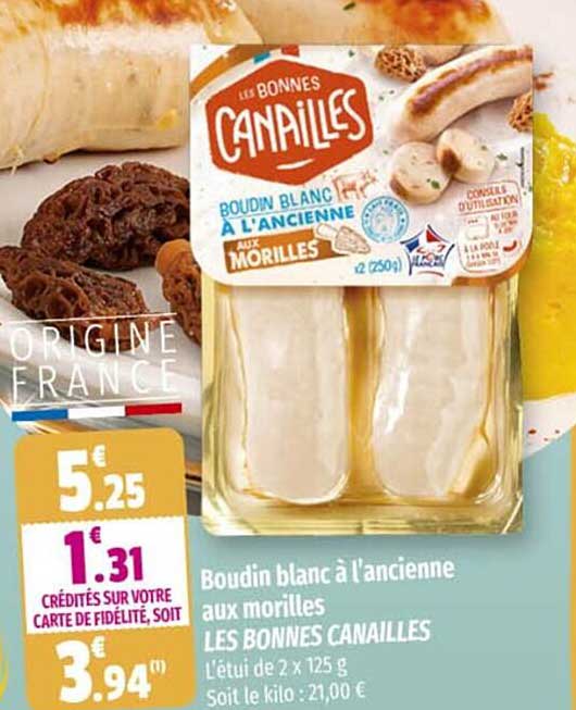 boudin blanc à l'ancienne auux morilles les bonnes canailles