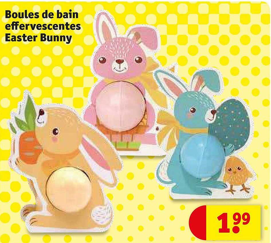 boules de bain effervescentes easter bunny