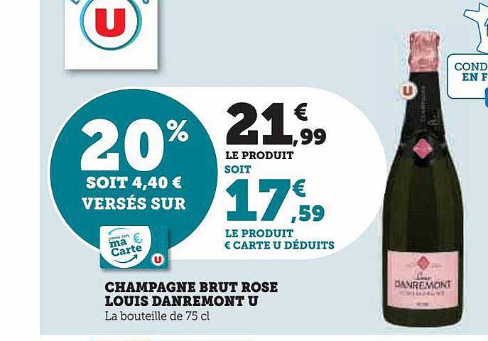 champagne brut rosé louis danremont u