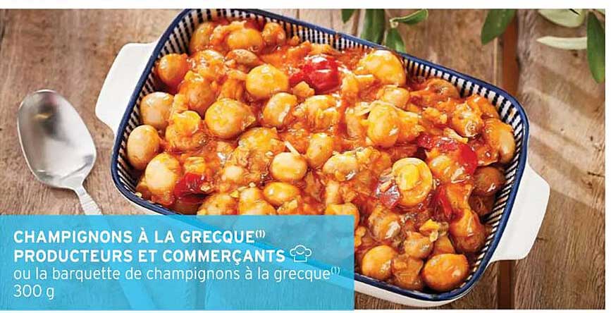 champignons à la grecque producteurs et commerçants