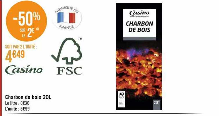Charbon De Bois 20l Casino