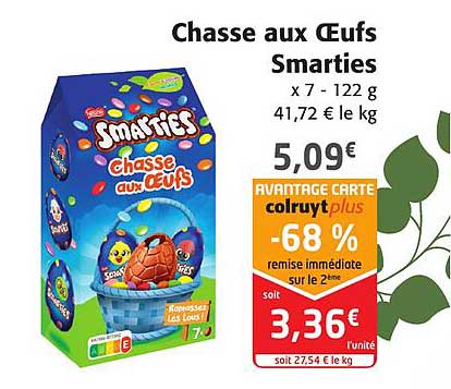 chasse aux œufs smarties