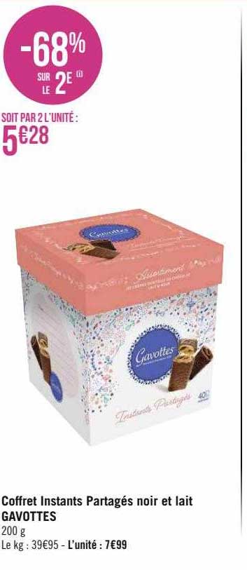 coffret instants partagés noir et lait gavottes