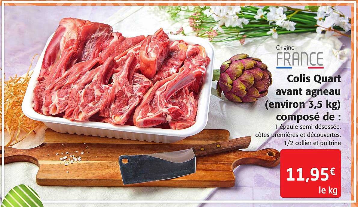 colis quart avant agneau environ 3.5kg