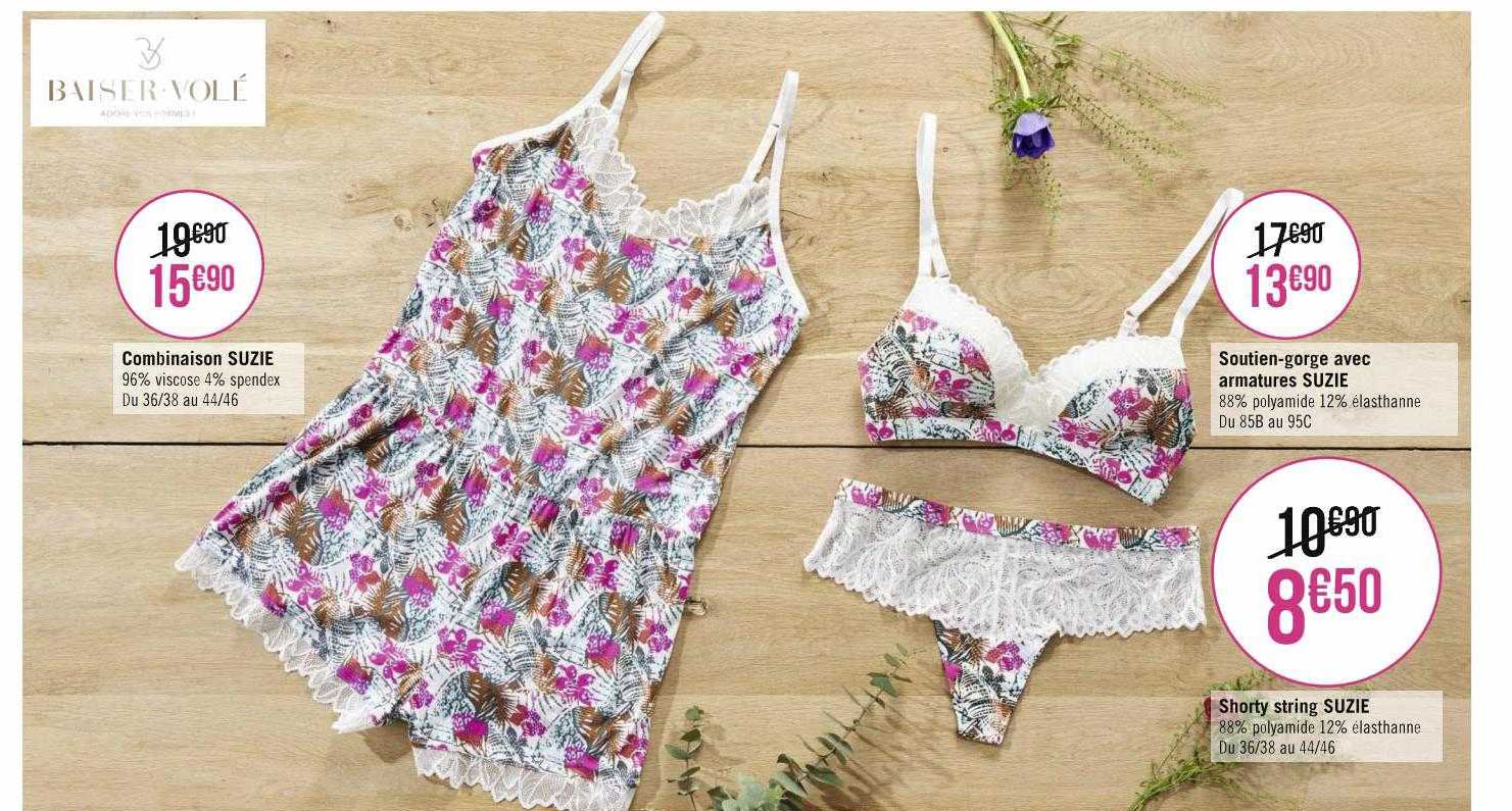 combinaison suzie, soutien-gorge avec armatures suzie, shorty string suzie