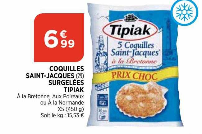 coquilles saint-jacques surgelées tipiak