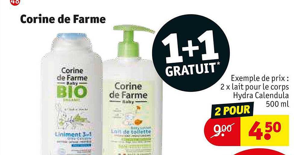 corine de farme 1+1 gratuit