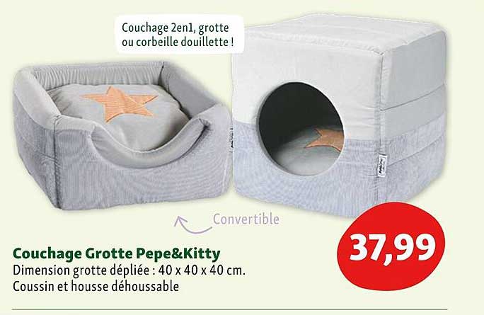 couchage grotte pepe&kitty
