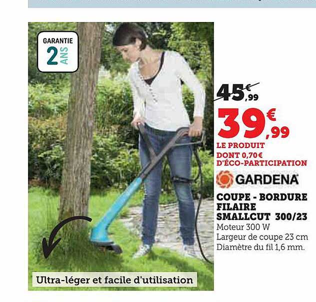 coupe-bordure filaire smallcut 300 23 gardena