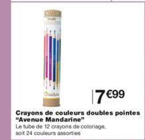 crayons de couleurs doubles pointes "avenue mandarine"