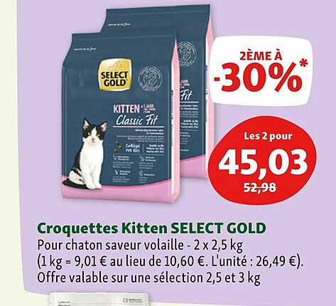 croquettes kitten select gold