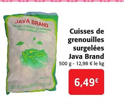 cuisses de grenouilles surgelées java brand