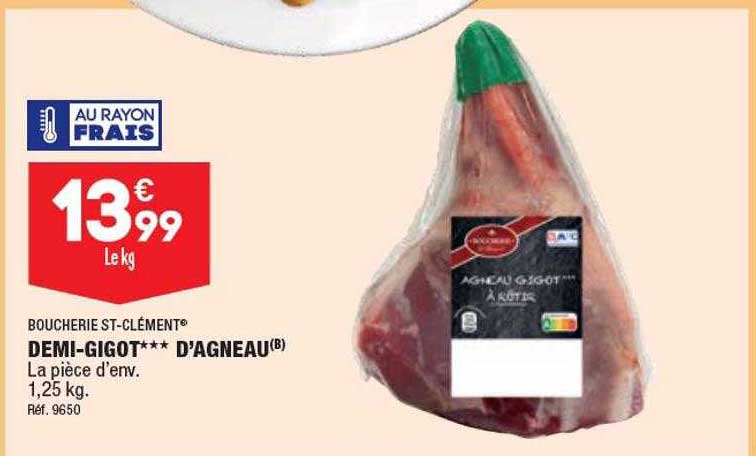 Demi-gigot*** D’agneau Boucherie Clément