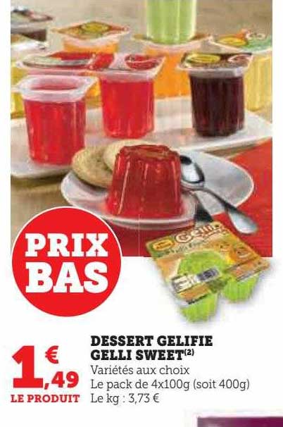 dessert gelifié gelli sweet