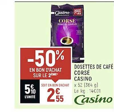 Dosettes De Café Corsé Casino