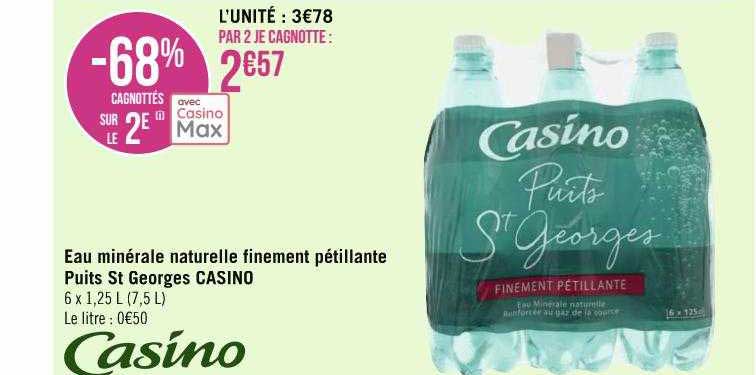 eau minérale naturelle finement pétillante puits st georges casino