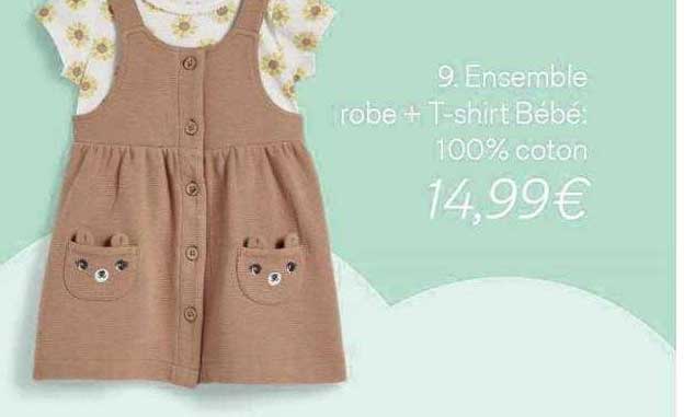 ensemble robe + t-shirt bébé