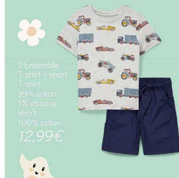 ensemble t-shirt + short