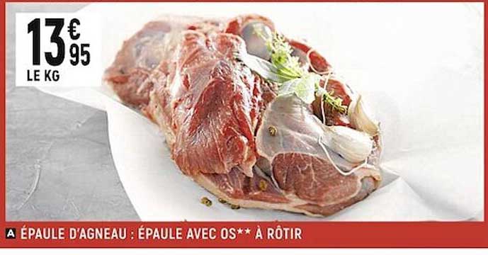 épaule d'agneau : épaule avec os**à rôtir