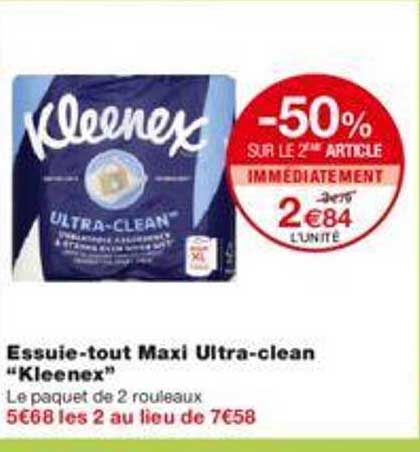 essuie-tout maxi ultra-clean "kleenex"