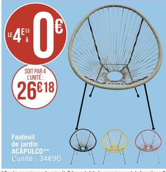 fauteuil de jardin acapulco