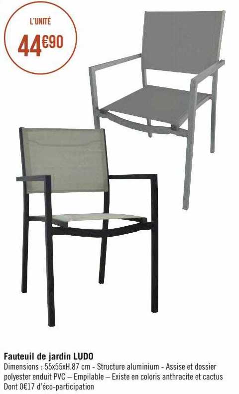 fauteuil de jardin ludo