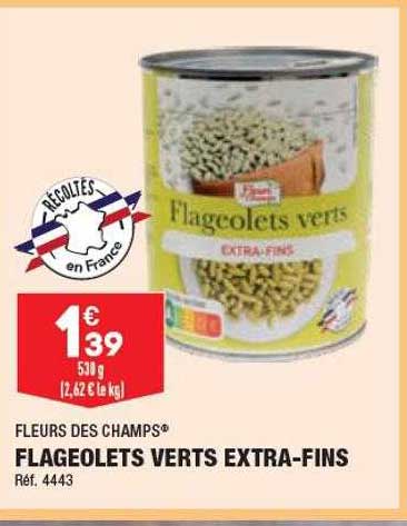 flageolets verts extra-fins fleurs des champs