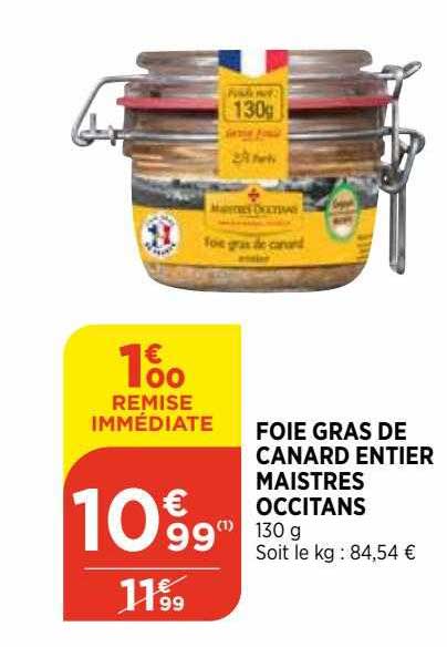 foie gras de canard entier maistres occitans