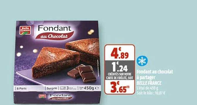Fondant Au Chocolat à Partager Belle France